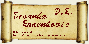 Desanka Radenković vizit kartica